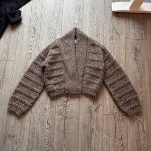 100% Alpaca Cropped Bolero/Cardigan (Peruvian Connection) Size Med